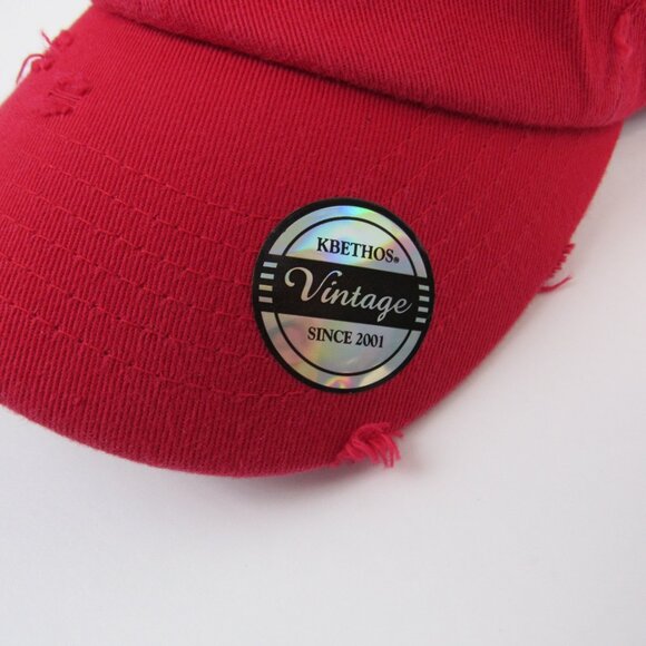 KB Ethos Vintage Future President Embroidered Red Cap Youth Adjustable - Picture 2 of 11